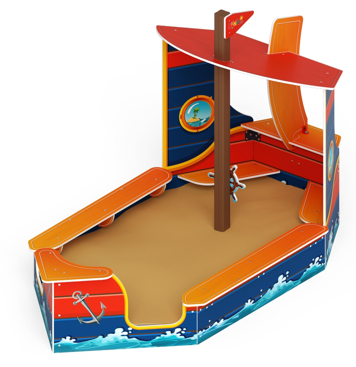 Песочница большая Катерок (Морской стиль) - ИО 5.03.02-02