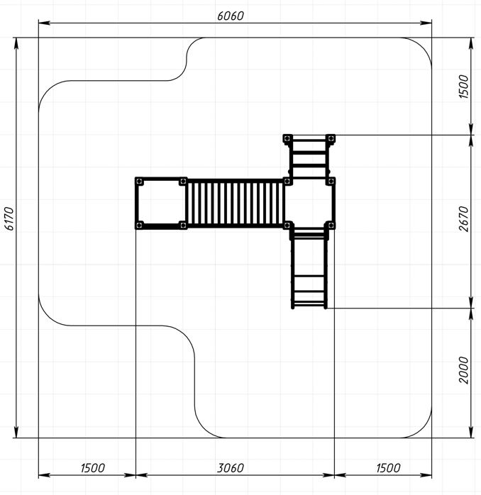 Карапуз (Граффити) - ДИК 1.001.03-03 - Игровой комплекс Н=750