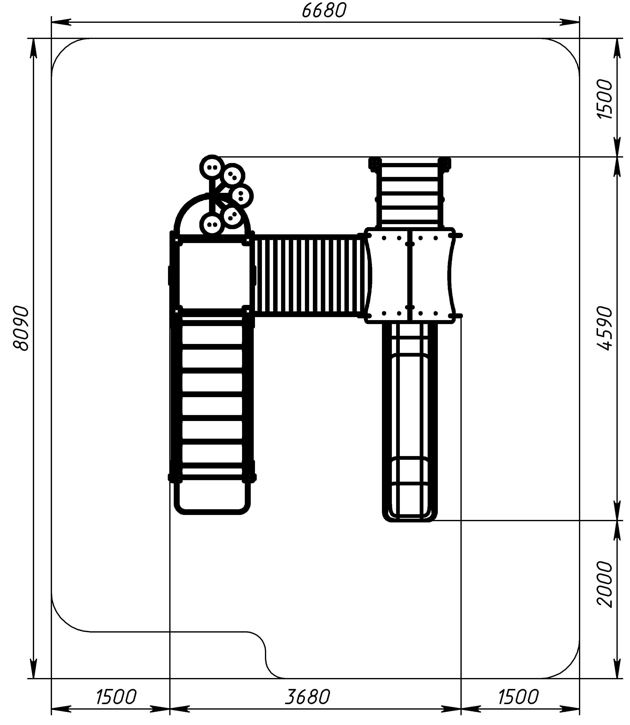 Лукоморье - ДИК 2.25.06-11 - Игровой комплекс H=1200