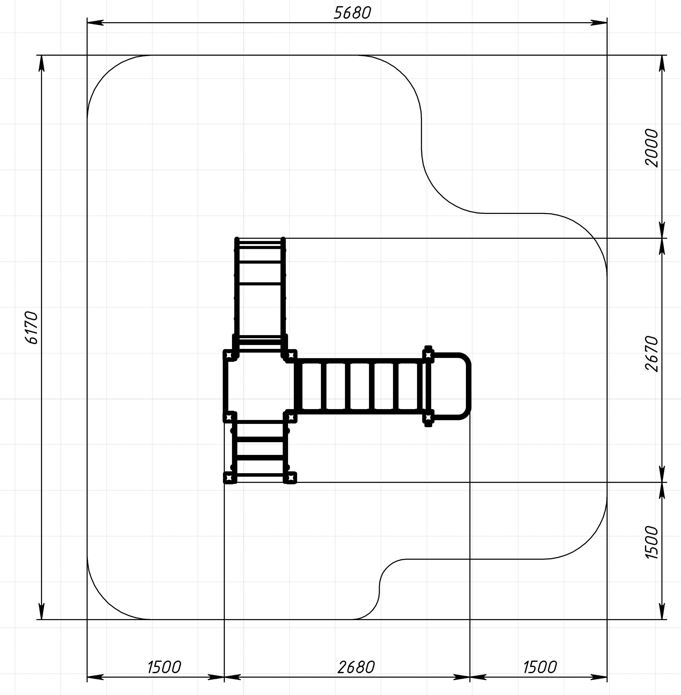 Карапуз (Граффити) - ДИК 1.001.02-03 - Игровой комплекс Н=750
