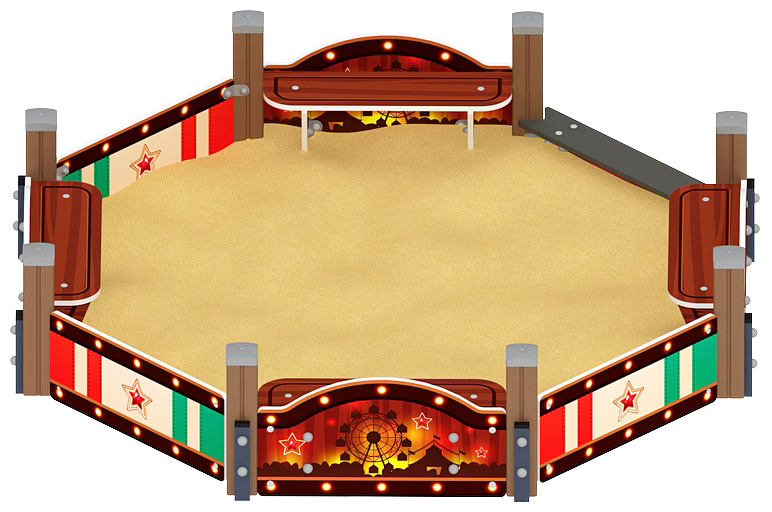 Песочница восьмигранная Карнавал (Шапито) - ИО 5.01.04-20