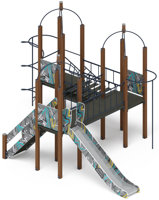 Навина (Техно-голубой) - ДИК 2.09.06-01 - Игровой комплекс H=1500