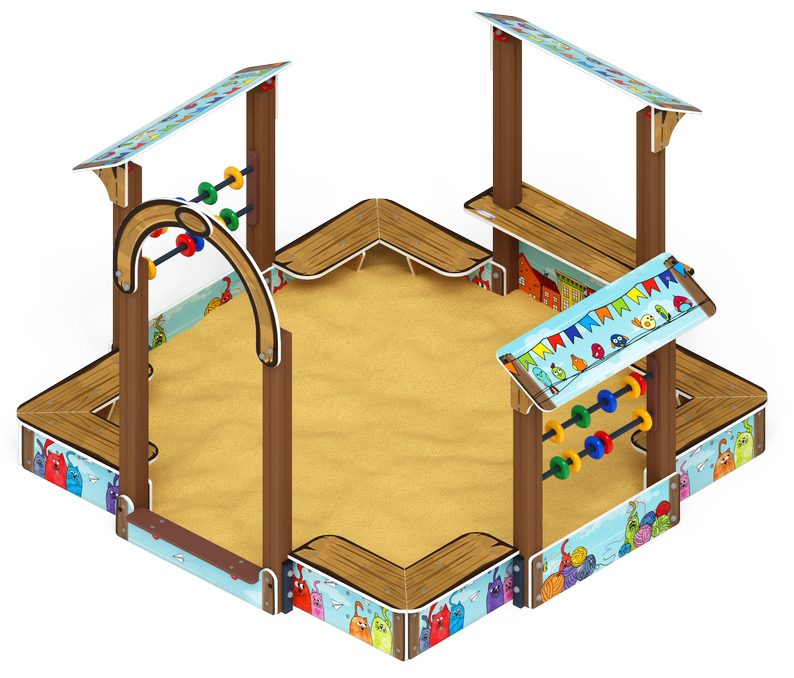 Песочный дворик Теремок (Коты) - ИО 6.01.04-03