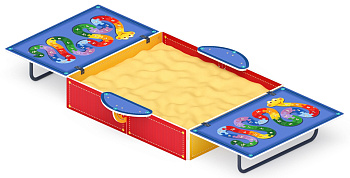 Песочница с крышкой средняя (Азбука) - ИО 5.01.11-05