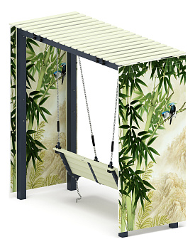 Пергола с диваном (Бамбук) - МФ 78.06.01-03.И1 /без поликарбоната/