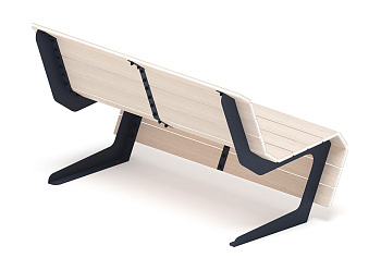 Скамья - МФ 42.02.02-01 (Беленый дуб) Д:1500  (под анкера)