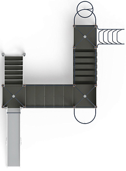 Навина (Техно-голубой) - ДИК 2.09.06-01 - Игровой комплекс H=1500