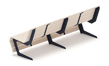 Скамья - МФ 42.02.02-21 (Беленый дуб) Д:2400  (под анкера)