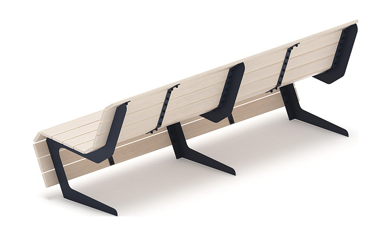 Скамья - МФ 42.02.02-21 (Беленый дуб) Д:2400  (под анкера)