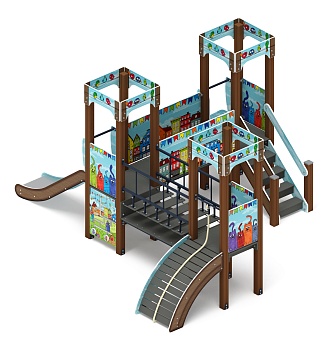 Королевство (Коты) - ДИК 1.15.03-11 - Игровой комплекс H=900