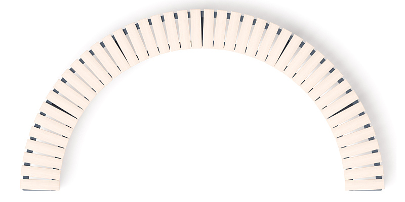 Модульная скамья радиальная (беленый дуб) МФ 42.01.24-01