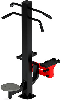 Степ+Твистер (красный) - Уличный тренажер - СТ 019-11