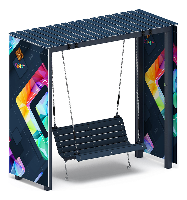 Пергола с диваном (СКИФ) - МФ 78.06.01-01.И1 /без поликарбоната/