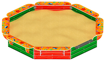 Песочница восьмигранная (Ракушки) - ИО 5.01.04-40