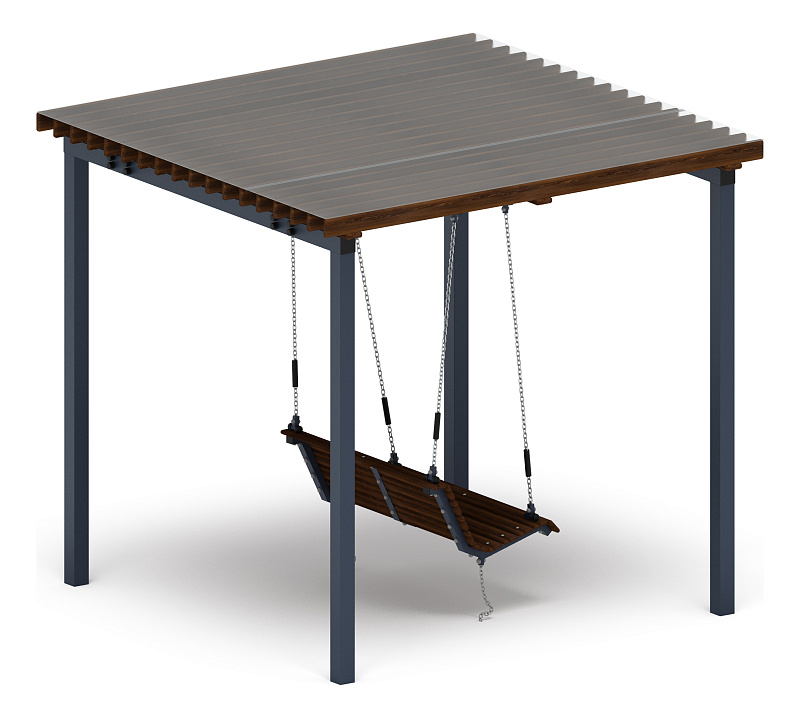 Пергола с диваном - МФ 78.02.01-И1 /с поликарбонатом/