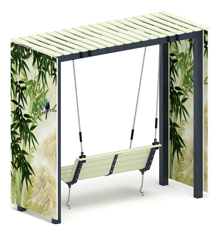 Пергола с диваном (Бамбук) - МФ 78.06.01-03.И1 /без поликарбоната/