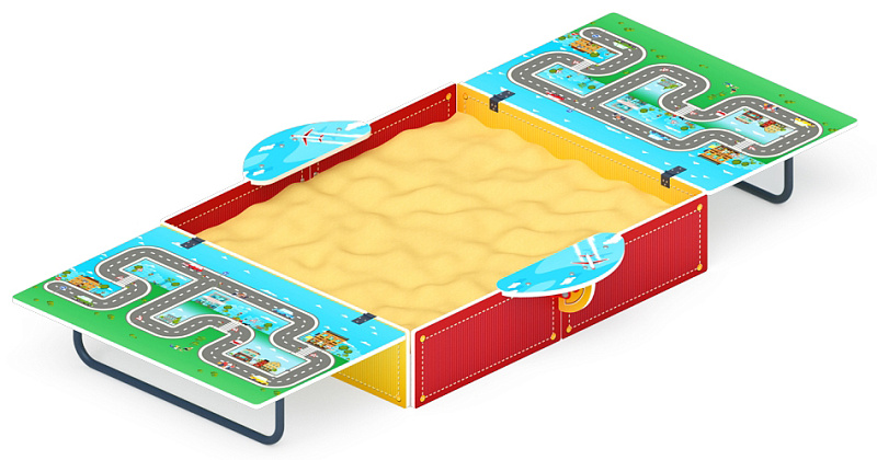 Песочница с крышкой средняя (Игра) - ИО 5.01.11-06