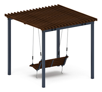 Пергола с диваном - МФ 78.02.01-01.И1 /без поликарбоната/