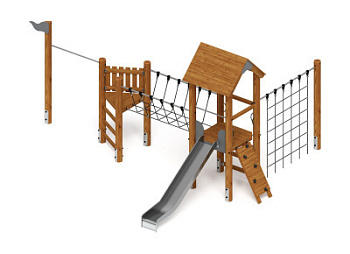 Игровой комплекс (лиственница темный) ДИК 2.24.05-Л.И1.01