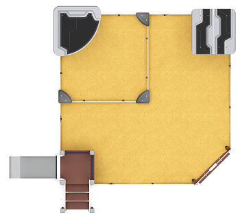 Песочный дворик с горкой (Техно) - ИО 6.01.05-04 H=750