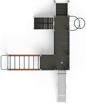 Навина (Техно-голубой) - ДИК 2.09.05-01 - Игровой комплекс H=1200