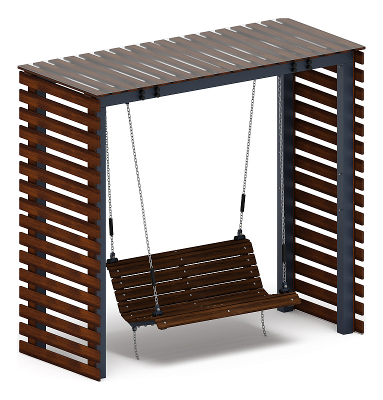 Пергола с диваном - МФ 78.05.01-И1 /с поликарбонатом/