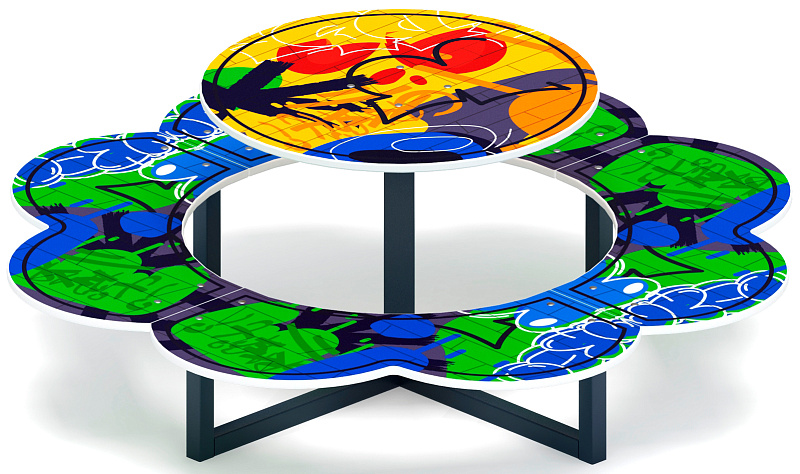 Столик детский Ромашка (граффити) МФ 31.01.10-03