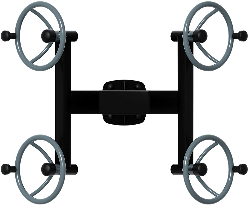 Рули (положение стоя) серый - Уличный тренажер - СТ 101-13