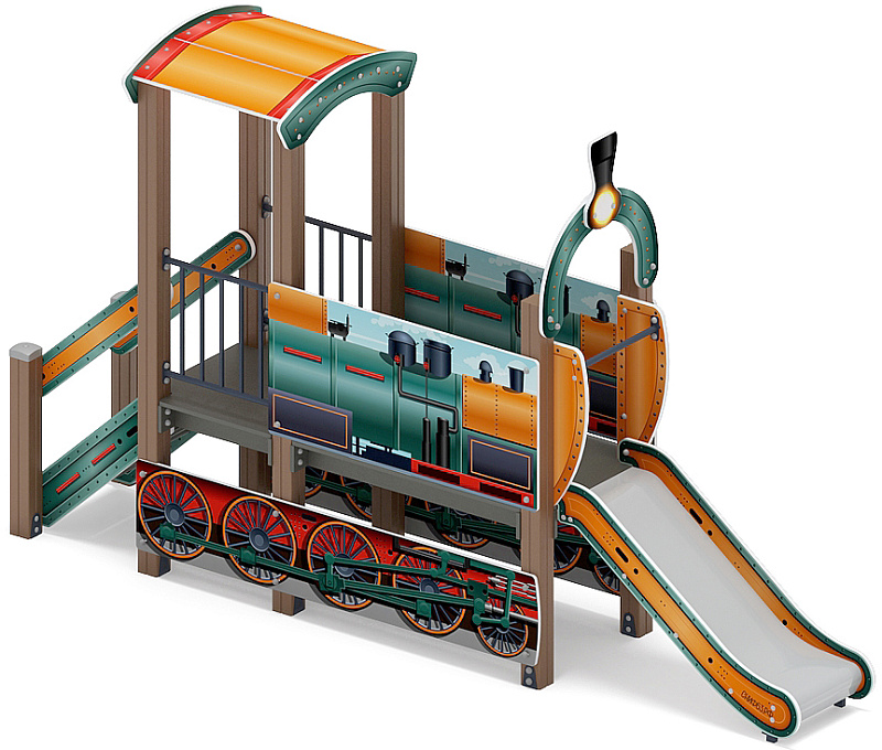 Паровозик (цветной) мини - ДИК 1.03.5.01-17 - Игровой комплекс H=750