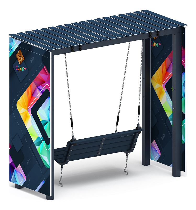 Пергола с диваном (СКИФ) - МФ 78.06.01-01.И1 /без поликарбоната/