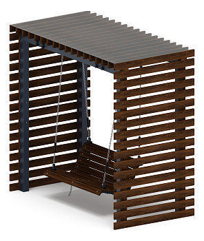 Пергола с диваном - МФ 78.01.02-И1 /с поликарбонатом/