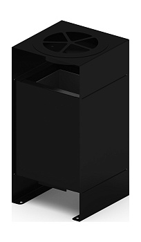 Урна парковая с пепельницей (черная) - МФ 50.02.05-01  (под анкера)