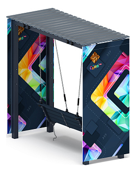 Пергола с диваном (СКИФ) - МФ 78.06.01-И1 /с поликарбонатом/