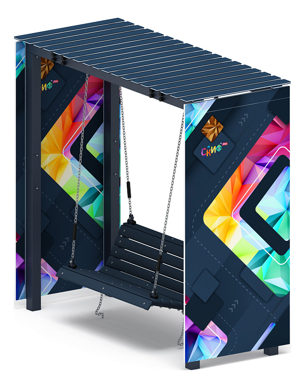 Пергола с диваном (СКИФ) - МФ 78.06.01-01.И1 /без поликарбоната/