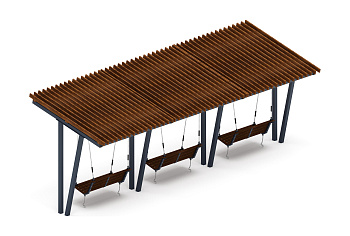 Пергола с диваном - МФ 78.03.03-И1 /с поликарбонатом/