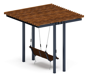 Пергола с диваном - МФ 78.04.01-01.И1 /без поликарбоната/