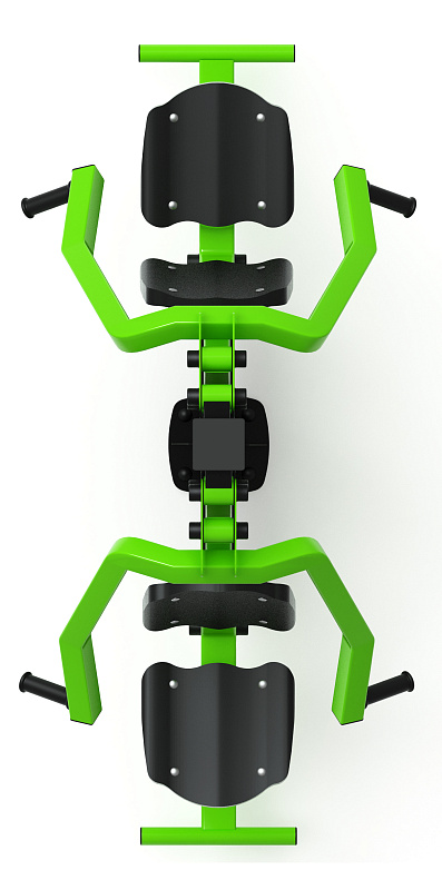 Жим от груди двойной (зеленый) - Уличный тренажер двойной - СТ 030-12.И1