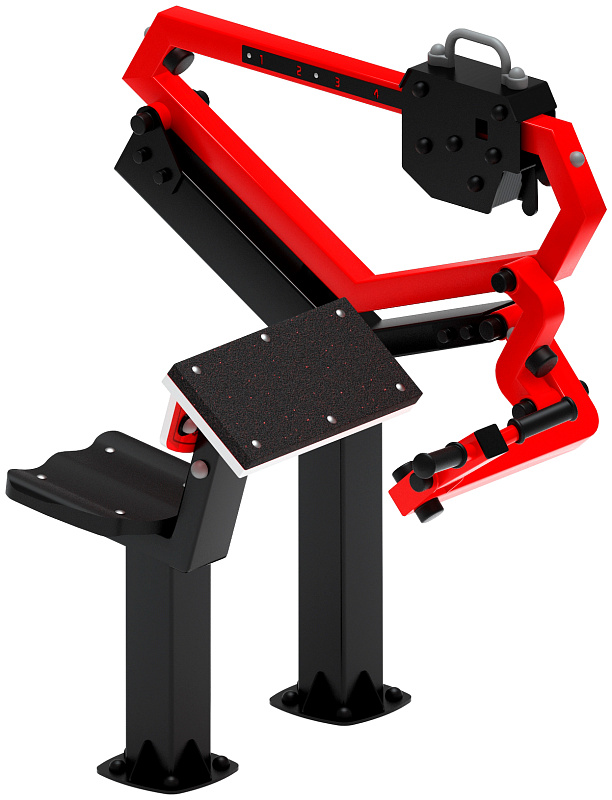 Бицепс сидя (красный) - Уличный тренажер - СТ 034-11.И1