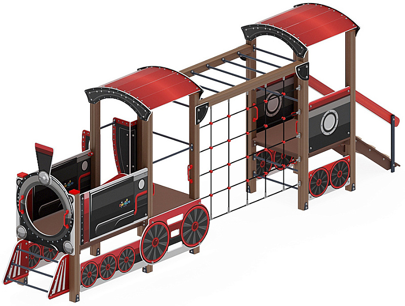 Паровозик (черный) - ДИК 1.03.5.03-02 - Игровой комплекс H=750