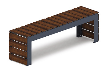 Скамья - МФ 42.02.03-10 (Темный дуб) Г:380  (под анкера)