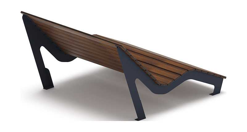 Шезлонг парковый - МФ 42.03.01-20 (Темный дуб) Д:1500  (под анкера)