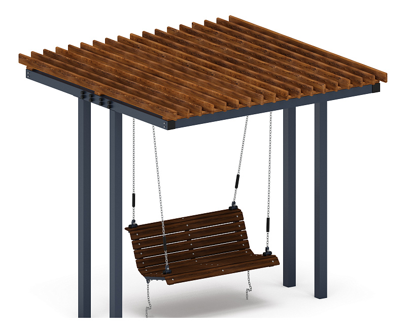 Пергола с диваном - МФ 78.04.01-01.И1 /без поликарбоната/