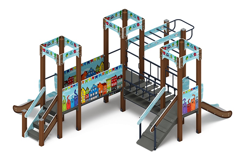 Королевство (Коты) - ДИК 1.15.08-11 - Игровой комплекс H=750