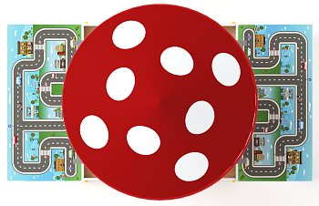 Песочница с крышкой средняя и навесом Грибок (Игра) - ИО 5.01.10-02