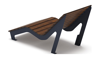 Шезлонг парковый - МФ 42.03.01-10 (Темный дуб) Д:780  (под анкера)