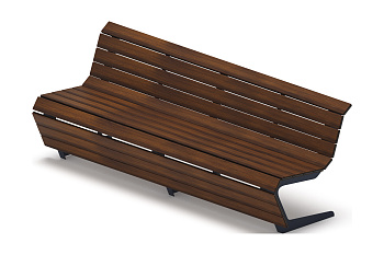 Скамья - МФ 42.02.02-20 (Темный дуб) Д:2400  (под анкера)