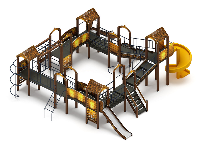 Остров детства (ЭКО) - ДИК 2.01.8.02-02.И1 - Игровой комплекс H=1200 H=2000