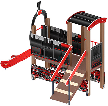 Паровозик (черный) мини - ДИК 1.03.5.01-10 - Игровой комплекс H=750