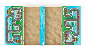 Песочница с крышкой средняя (Игра) - ИО 5.01.11-02