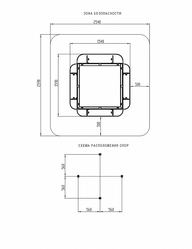 Песочница средняя (Коричневый) - ИО 5.01.15-02